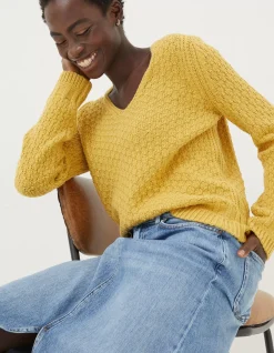 Women FatFace View All|Josie V Neck Jumper