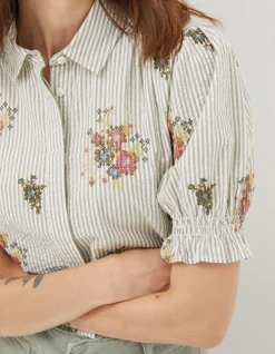 Women FatFace View All|Kat Embroidered Shirt