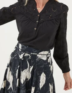 Women FatFace Tops & T-Shirts|Kerry Broderie Top