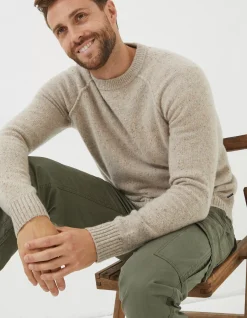 Men FatFace View All|Lambswool Crew Jumper