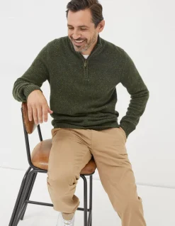 Men FatFace View All|Lambswool Half Neck Jumper