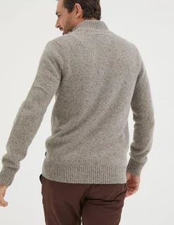 Men FatFace View All|Lambswool Half Neck Jumper
