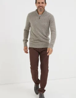 Men FatFace View All|Lambswool Half Neck Jumper