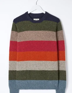 Men FatFace View All|Lambswool Stripe Crew Jumper