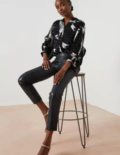 Women FatFace View All|Lana Leather Tapered Trousers