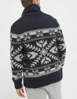 Men FatFace View All|Lanark Shawl Pattern Cardigan
