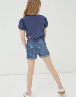 Girls FatFace View All|Laser Print Denim Shorts
