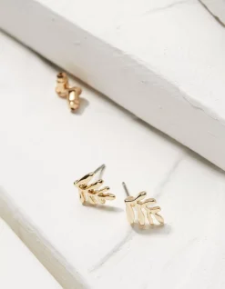 Women FatFace View All|Leaf Stud Earrings