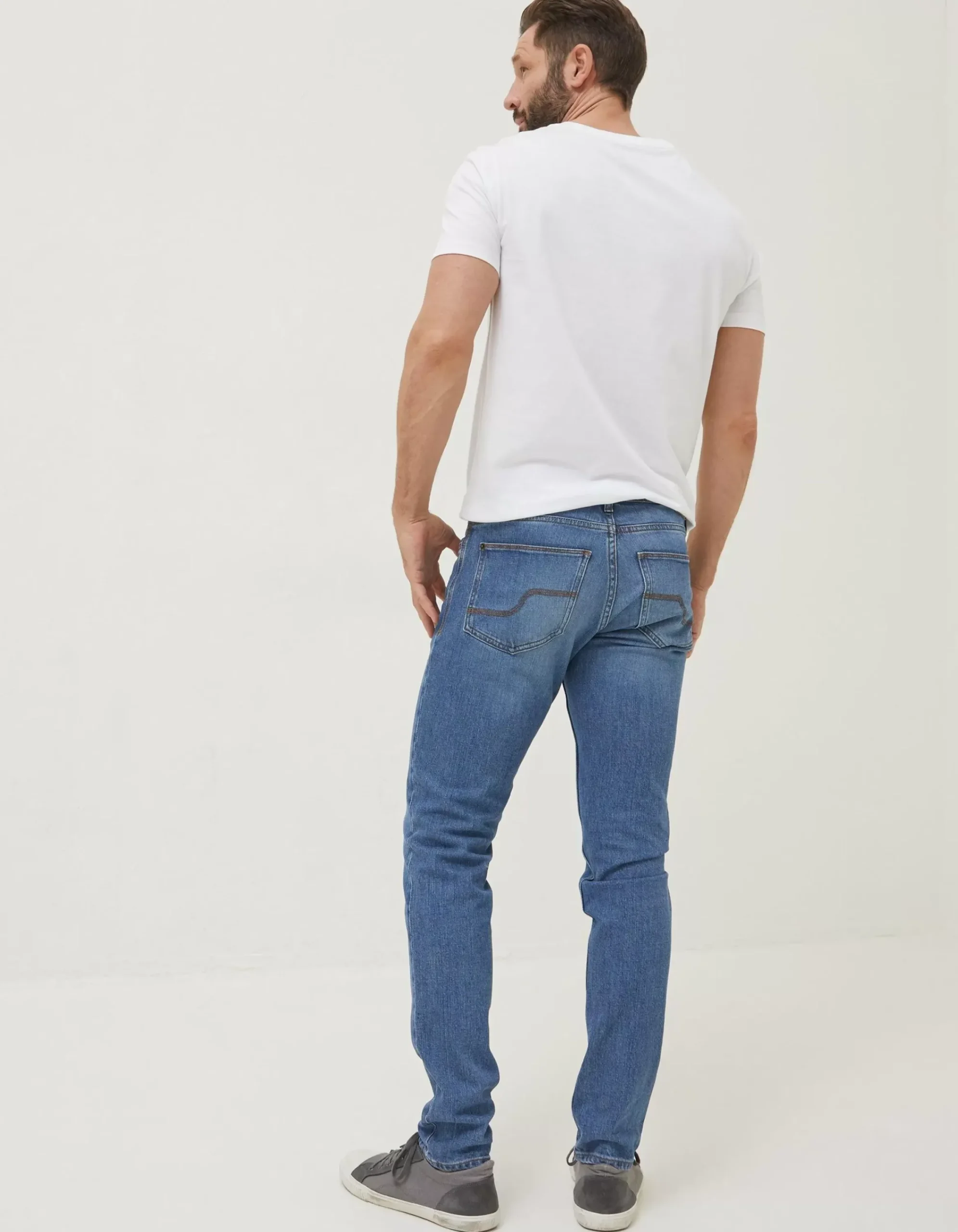 Men FatFace Jeans|Lean Slim Light Wash Jeans