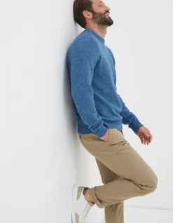 Men FatFace Knitwear|Lewes Crew Jumper
