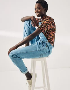 Women FatFace Jeans & Dungarees|Lewes Slim Leg Denim Dungarees