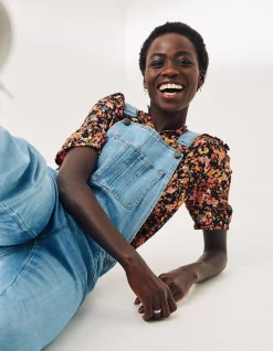 Women FatFace Jeans & Dungarees|Lewes Slim Leg Denim Dungarees