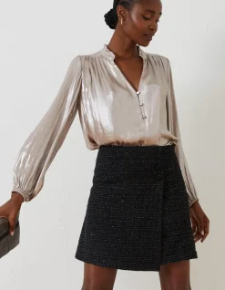 Women FatFace Skirts|Lily Metallic Skirt
