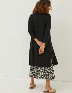 Women FatFace Knitwear|Lindsay Cotton Linen Longline Cardigan