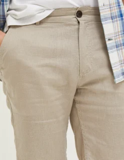 Men FatFace Shorts|Linen Flat Front Shorts
