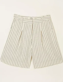 Women FatFace Shorts|Linen Stripe Shorts