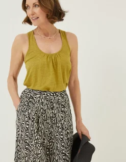 Women FatFace Tops & T-Shirts|Linen Vest Top