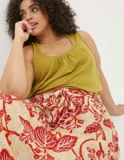 Women FatFace Tops & T-Shirts|Linen Vest Top