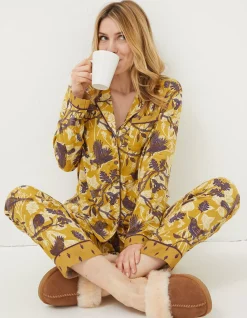 Women FatFace Nightwear & Loungewear|Lino Birds Pyjama Top