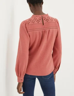 Women FatFace Tops & T-Shirts|Liza Broderie Top