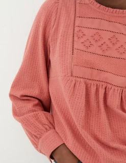 Women FatFace Tops & T-Shirts|Liza Broderie Top