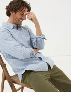Men FatFace Shirts|Long Sleeve Gore Stripe Shirt