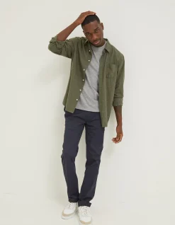 Men FatFace Shirts|Long Sleeve Kaber Dobby Shirt