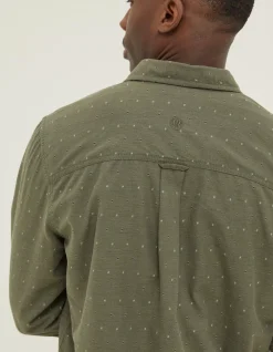 Men FatFace Shirts|Long Sleeve Kaber Dobby Shirt
