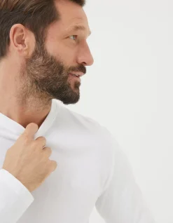 Men FatFace View All|Long Sleeve Lulworth Crew Neck T-Shirt