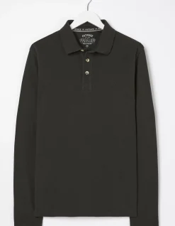 Men FatFace View All|Long Sleeve Organic Cotton Pique Polo