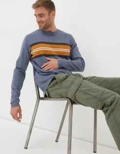 Men FatFace View All|Long Sleeve Pocket Crew