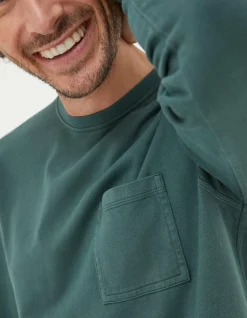 Men FatFace View All|Long Sleeve Pocket Crew
