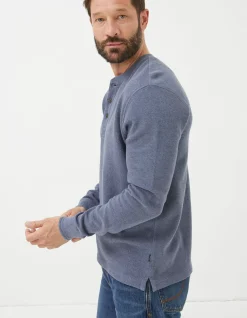Men FatFace View All|Long Sleeve Ribbed Henley