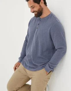 Men FatFace View All|Long Sleeve Ribbed Henley