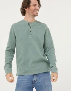 Men FatFace View All|Long Sleeve Ribbed Henley