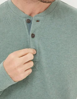 Men FatFace View All|Long Sleeve Ribbed Henley