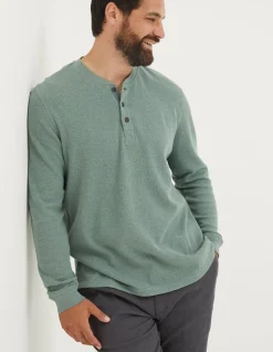 Men FatFace View All|Long Sleeve Ribbed Henley