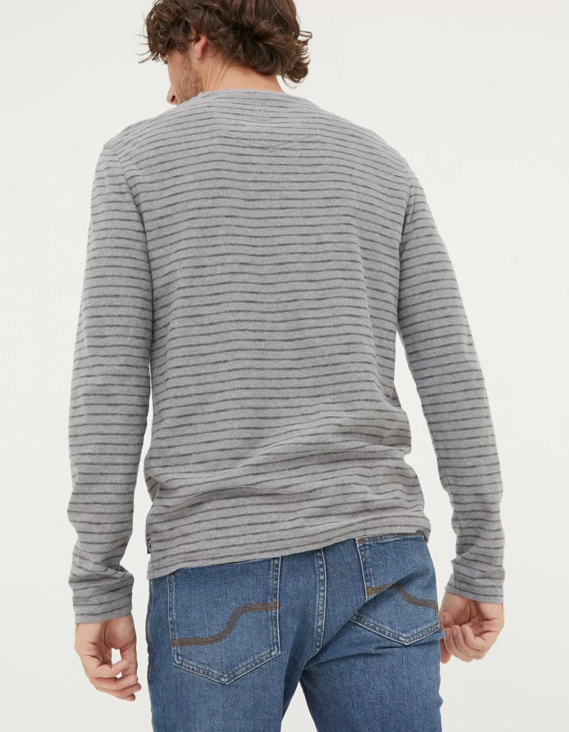 Men FatFace View All|Long Sleeve Stripe Pocket T-Shirt