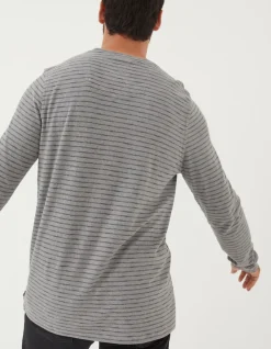 Men FatFace View All|Long Sleeve Stripe Pocket T-Shirt