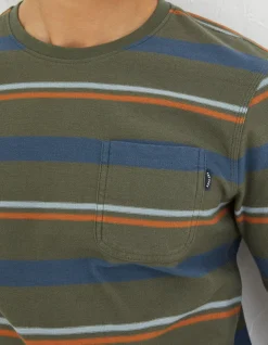 Men FatFace View All|Long Sleeve Stripe Pocket Crew