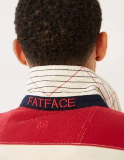 Men FatFace Rugby Shirts|Long Sleeve Stripe Rugby Sweat