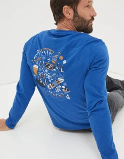 Men FatFace T-Shirts|Long Sleeve Val D'Isere T-Shirt