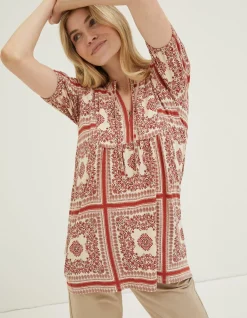Women FatFace Tops & T-Shirts|Lou Bandana Tunic Top