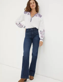 Women FatFace Shirts & Blouses|Lou Embroidered Blouse