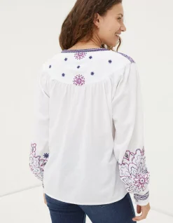 Women FatFace Shirts & Blouses|Lou Embroidered Blouse