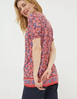 Women FatFace Tops & T-Shirts|Lou Woodblock Meadow Tunic Top