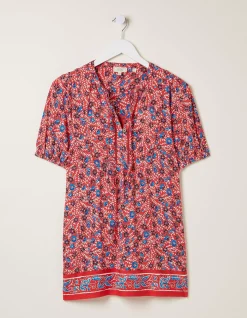 Women FatFace Tops & T-Shirts|Lou Woodblock Meadow Tunic Top
