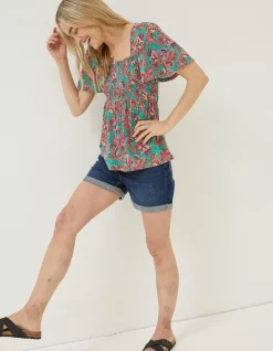 Women FatFace Tops & T-Shirts|Lucia Festival Floral Top