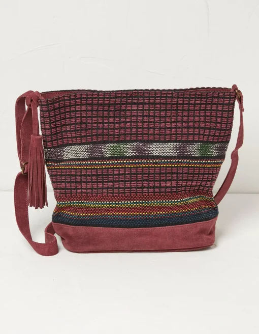 Women FatFace View All|Lula Suede Woven Shoulder Bag