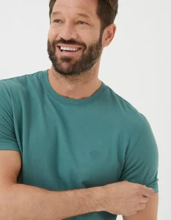 Men FatFace T-Shirts|Lulworth Organic Cotton Crew T-Shirt